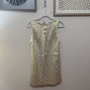 Roulette Women's Gold Elegant Gold Sleeveless Dress